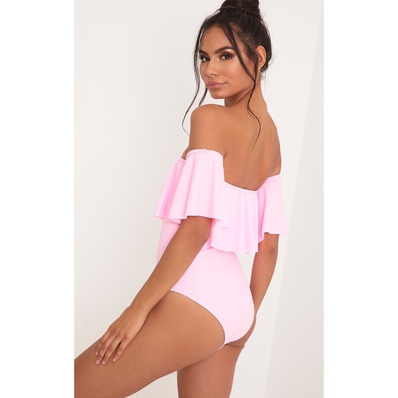 SOLD OUT!!! (LIMITED EDITION) 🌸 Pink Frill Swimsuit 🌸 - Picture 2 of 4